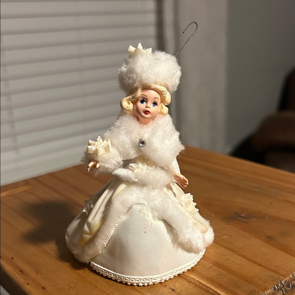 Charming Cream Holiday Doll Ornament